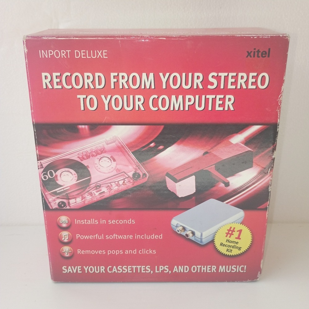 Xitel | Inport Deluxe | Stereo To PC Recording Kit |‎ Complete Set NEW